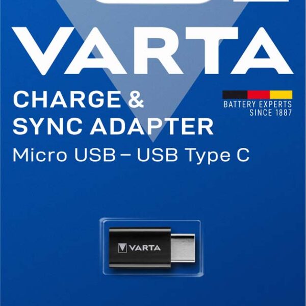 VARTA Charge & Sync adapter - Micro USB op USB 3.1 type C