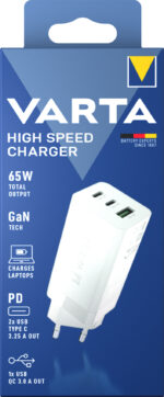 VARTA USB-adapterstekker High Speed Charger, wit, 65 W