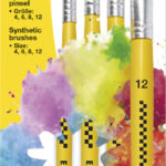 EBERHARD FAB stuks penselen met synthetisch haar WINNER, 4-delig, rond en plat