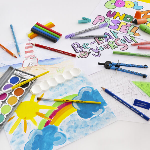 EBERHARD FAB stuks penselen met synthetisch haar WINNER, 4-delig, rond en plat