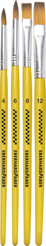EBERHARD FAB stuks penselen met synthetisch haar WINNER, 4-delig, rond en plat