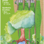 EBERHARD FAB stuks penselen met synthetisch haar GREEN WINNER, rond