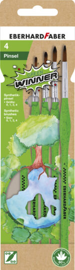 EBERHARD FAB stuks penselen met synthetisch haar GREEN WINNER, rond