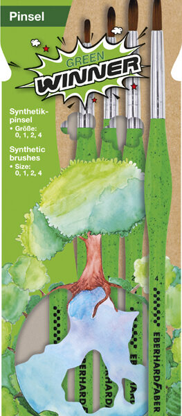 EBERHARD FAB stuks penselen met synthetisch haar GREEN WINNER, rond