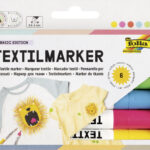 Textielstiften, gekleurd assortiment van 6 stuks