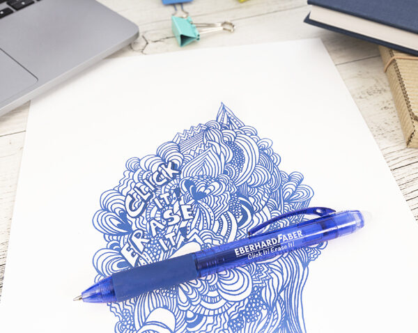 EBERHARD FABER gelpen Click it! Erase it!, blauw