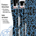 EBERHARD FABER inktwisser, neonblauw/zwart, 2 stuks op blister