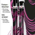 EBERHARD FABER inktwisser, neonroze/zwart, 2 stuks op blister