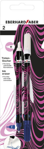 EBERHARD FABER inktwisser, neonroze/zwart, 2 stuks op blister