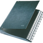 LEITZ pultordner/sorteerordner, A4, 1-31/I-XII, 44 vakken, massief karton