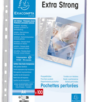 Productmapje Extra Stevig, Formaat A4, Transparant Kunststof