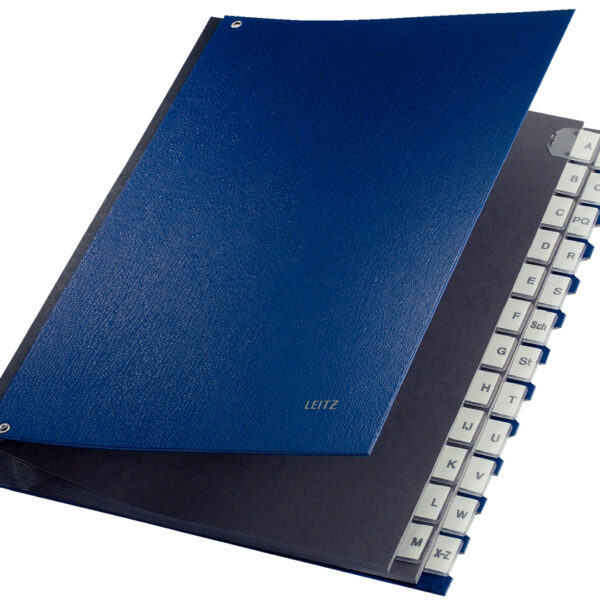 LEITZ pultordner/sorteerordner, A4, A-Z, 24 vakken, kunststof, blauw
