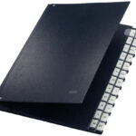 LEITZ pultordner/sorteerordner, A4, A-Z, 24 vakken, kunststof, zwart