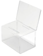 deflecto actiebox, van acryl, glashelder
