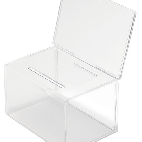deflecto actiebox, van acryl, glashelder