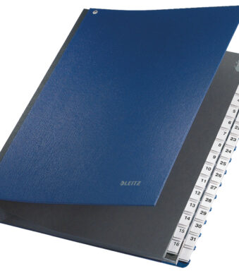 LEITZ pultordner/sorteerordner, A4, 1-31, 32 vakken, kunststof, blauw