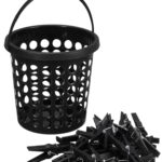 plast team wasknijpermandje SPRINGFIELD, rond, zwart