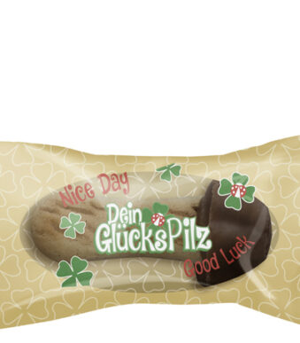 HELLMA chocoladekoekje 'Gelukspaddestoel', in doos