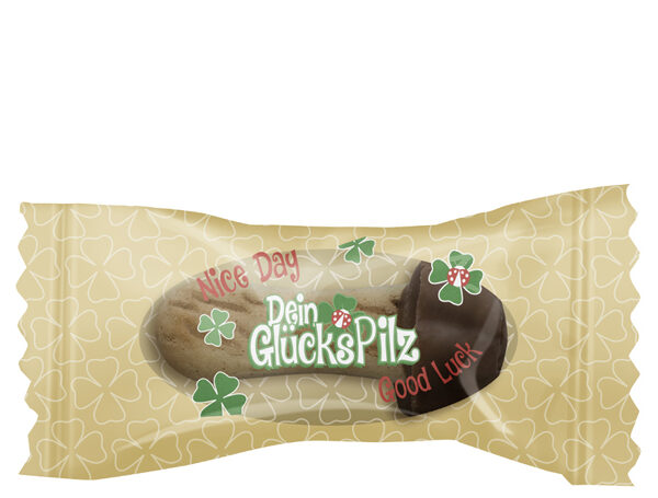 HELLMA chocoladekoekje 'Gelukspaddestoel', in doos