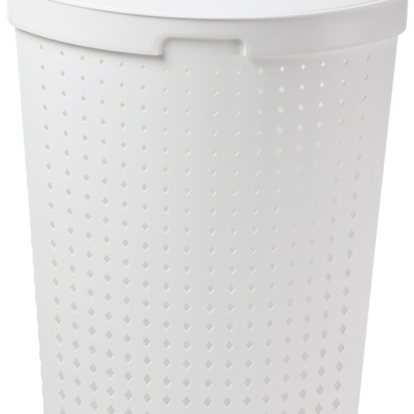 Wasmandverzamelaar Seoul, 62 liter, hoekig, wit