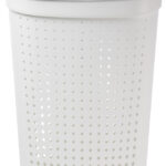 Wasgoedmand Seoul, 60,8 liter, ovaal, wit