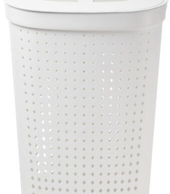 Wasgoedmand Seoul, 60,8 liter, ovaal, wit