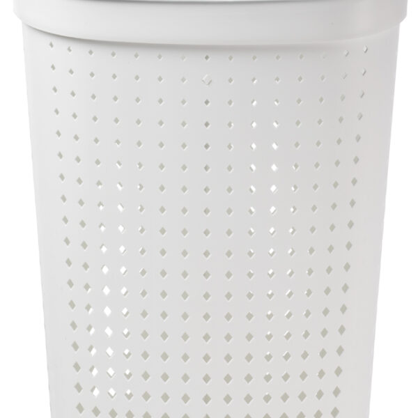 Wasgoedmand Seoul, 60,8 liter, ovaal, wit