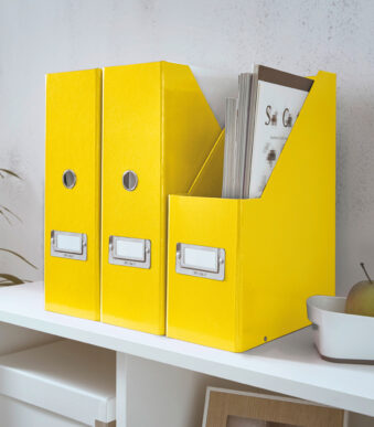 LEITZ tijdschriftencassette Click & Store WOW, A4, massief karton, geel