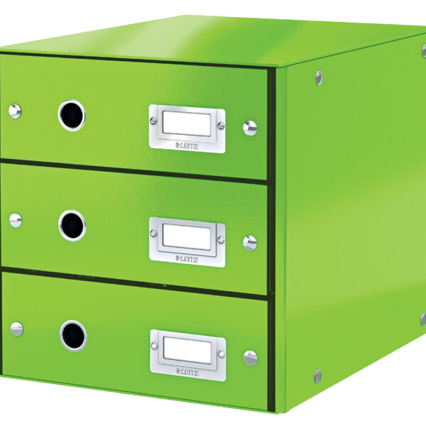 LEITZ schuifladenbox Click & Store WOW, 3 lades, groen