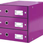 LEITZ schuifladenbox Click en Store WOW, 3 lades, violet