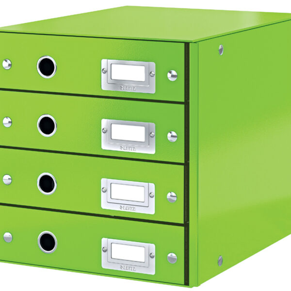 LEITZ schuifladenbox Click & Store WOW, 4 lades, groen