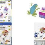 Glittermosrubber vellen, 200 x 290 mm, 5 stuks, goudkleurig.