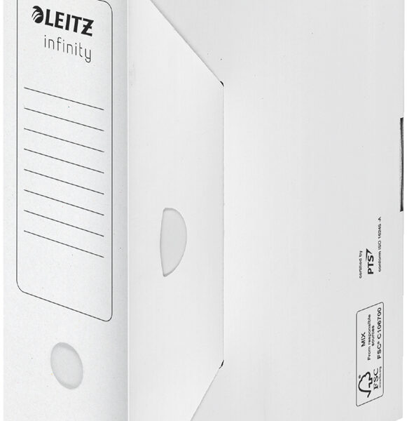 LEITZ Archief-huls Infinity, wit, zuurvrij, (B)100 mm