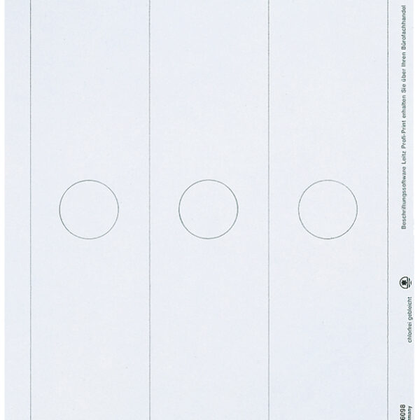 LEITZ ordnerrug-etiketten voor hangordner, 61 x 279 mm