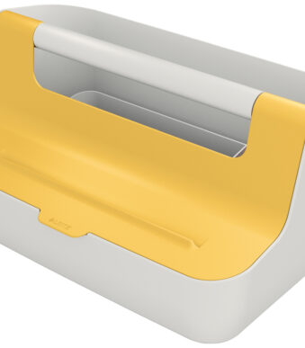 LEITZ draagbare opbergbox Cosy, lichtgrijs/geel