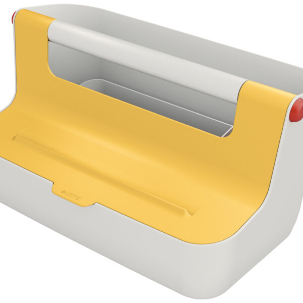 LEITZ draagbare opbergbox Cosy, lichtgrijs/geel
