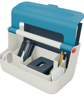 LEITZ draagbare opbergbox Cosy, lichtgrijs/blauw