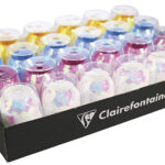 Clairefontaine krullint op eivormige bol, parelmoer assorti