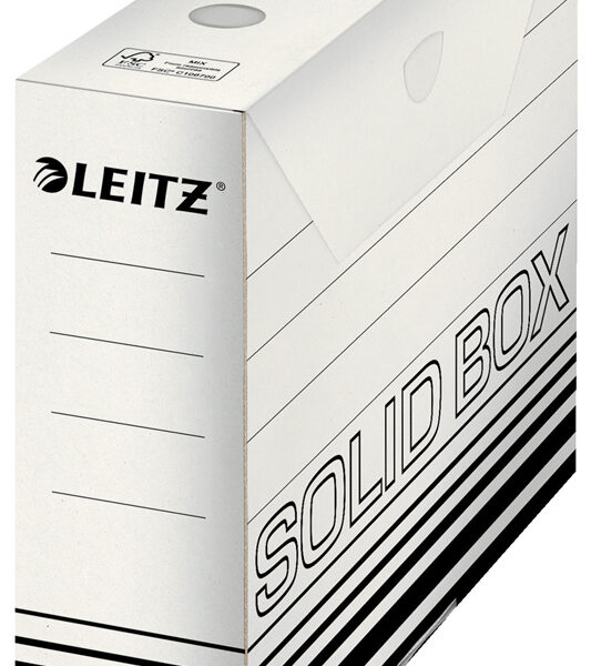LEITZ Archief-huls Solid, wit/zwart, (B)80 mm