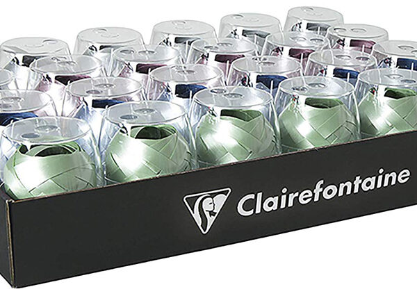 Clairefontaine krullint op eivormige bol, parelmoer mat assorti