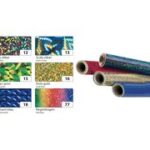 Holografische stickervellen, 400 mm x 5 m, regenboogkleur.