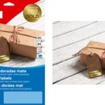 Gouden geplakte etiketten, 63,5 x 29,6 mm