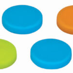 MAUL Neodym-schijfmagneet, siliconen, 18 mm, kleuren assorti