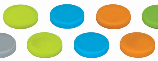 MAUL Neodym-schijfmagneet, siliconen, 18 mm, kleuren assorti