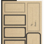 Clairefontaine Kraft rechthoekige stickeretiketten, zwart