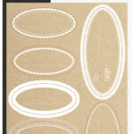 Clairefontaine Ovalen Kraftstickers, wit