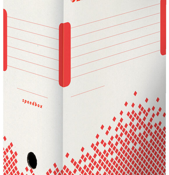 Esselte Archief-huls SPEEDBOX, DIN A4, wit/rood,(B)150 mm
