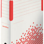 Esselte Archief-huls SPEEDBOX, DIN A4, wit/rood,(B)80 mm