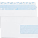GPV envelop Everyday, 110x220 mm, wit, 80 g/m2, zelfkl., venster re. 45x100 mm, 70 st