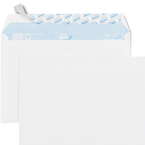 GPV envelop, 162x229 mm, wit, z. venster, 80 g/m2, zelfkl., 70 st